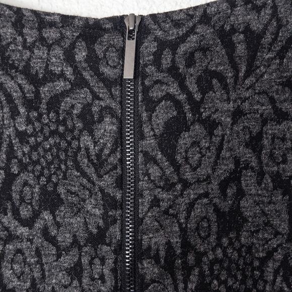 LOFT Women’s Dress Size 12 Minimalist Office Casual Jacquard Knit Black Neutral - Picture 7 of 11